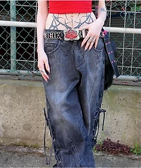 Vitriol Verona Tie Me Knot Black Wash Jeans