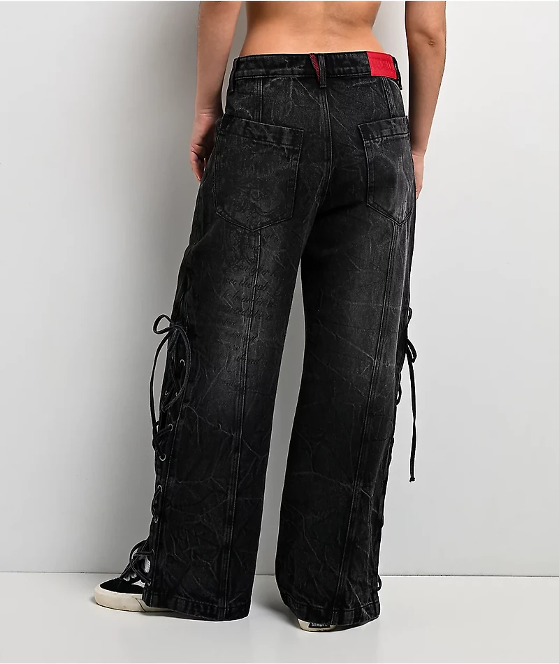 Vitriol Verona Tie Me Knot Black Wash Jeans