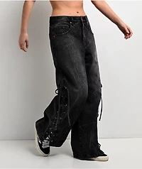 Vitriol Verona Tie Me Knot Black Wash Jeans