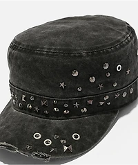 Vitriol Viggo Distressed Black Military Hat