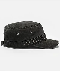 Vitriol Viggo Distressed Black Military Hat