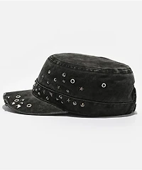Vitriol Viggo Distressed Black Military Hat