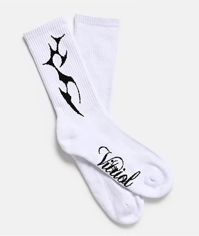 Vitriol Virtual White Crew Socks
