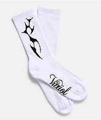 Vitriol Virtual White Crew Socks