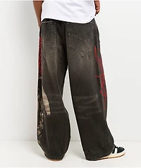 Vitriol Void Angel Ultra Wide Leg Black Jeans