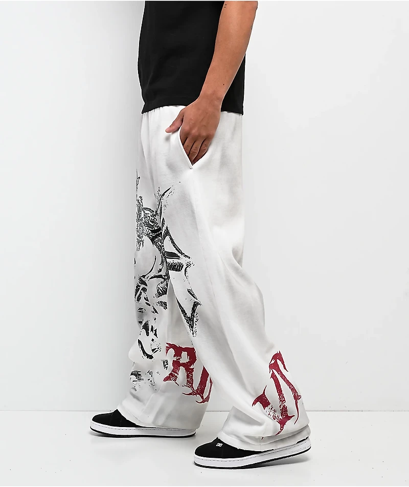 Vitriol Void Ashes White Sweatpants