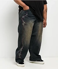 Vitriol Void Bite Blue Wash Ultra Wide Jeans