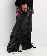 Vitriol Void Brimstone Wash Ultra Wide Canvas Pants