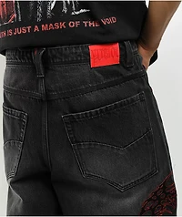Vitriol Void Cryptic Ultra Wide Black Wash Denim Jeans