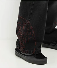 Vitriol Void Cryptic Ultra Wide Black Wash Denim Jeans