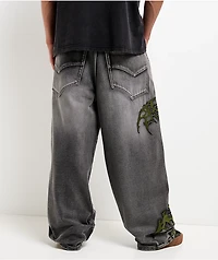 Vitriol Void Infect Grey Wash Ultra Wide Jeans
