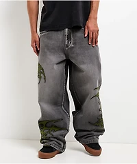 Vitriol Void Infect Grey Wash Ultra Wide Jeans