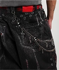 Vitriol Void Optical Black Printed Jeans