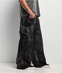 Vitriol Void Optical Black Printed Jeans
