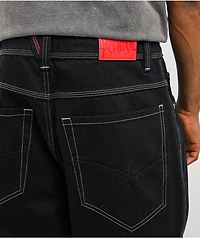 Vitriol Void Skull Black Ultra Wide Jeans
