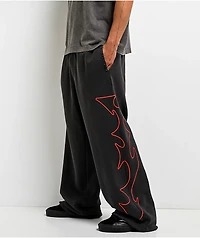 Vitriol Void Stud Black Wash Baggy Sweatpants