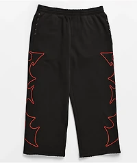 Vitriol Void Stud Black Wash Baggy Sweatpants