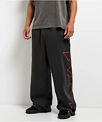 Vitriol Void Stud Black Wash Baggy Sweatpants
