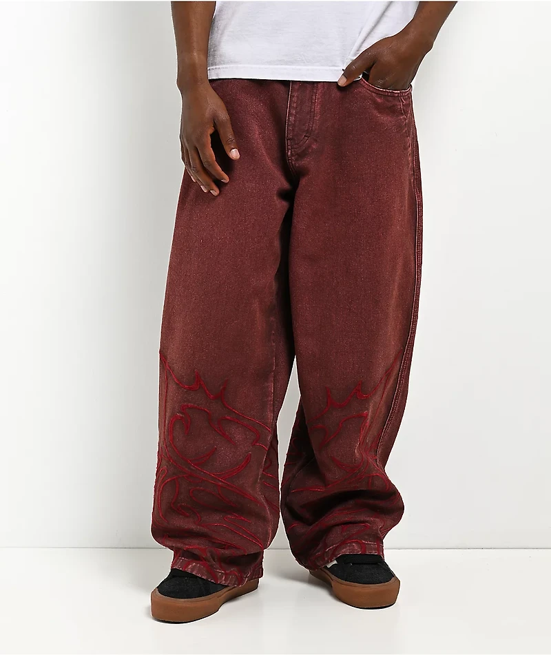 Vitriol Void Tetanus Wash Ultra Wide Canvas Pants