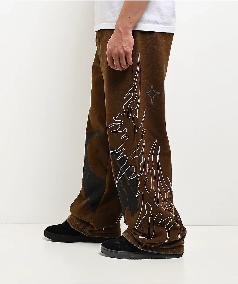 Vitriol Void Thunder Brown Wash Sweatpants