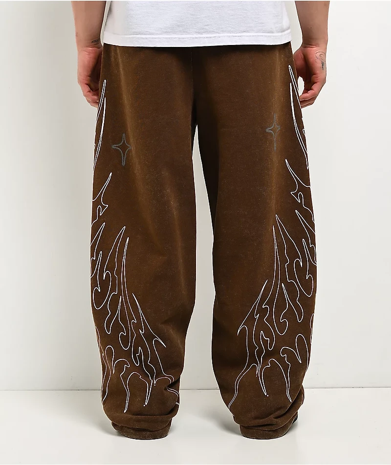 Vitriol Void Thunder Brown Wash Sweatpants