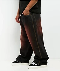 Vitriol Voided Color Black Wash Ultra Wide Jeans