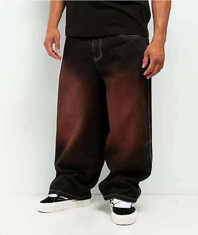 Vitriol Voided Color Black Wash Ultra Wide Jeans