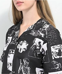 Vitriol Ziggy Black & White Short Sleeve Button Up Shirt