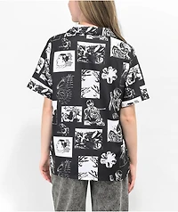 Vitriol Ziggy Black & White Short Sleeve Button Up Shirt