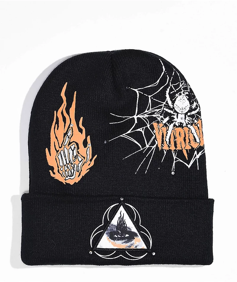 Vitrol Hydra Black Skull Cap Beanie