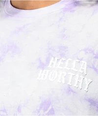 Viva La Bonita Hella Worthy Purple Tie Dye T-Shirt