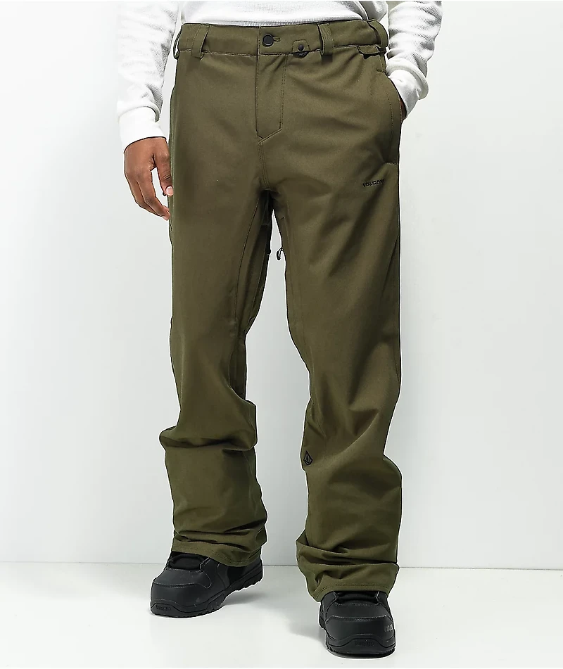Volcom 15K Freakin Dark Teak Chino Snowboard Pants