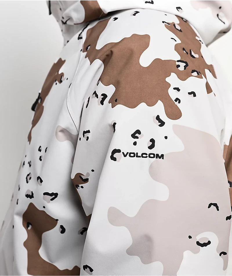 Volcom 2836 White Camo 20K Insulated Snowboard Jacket
