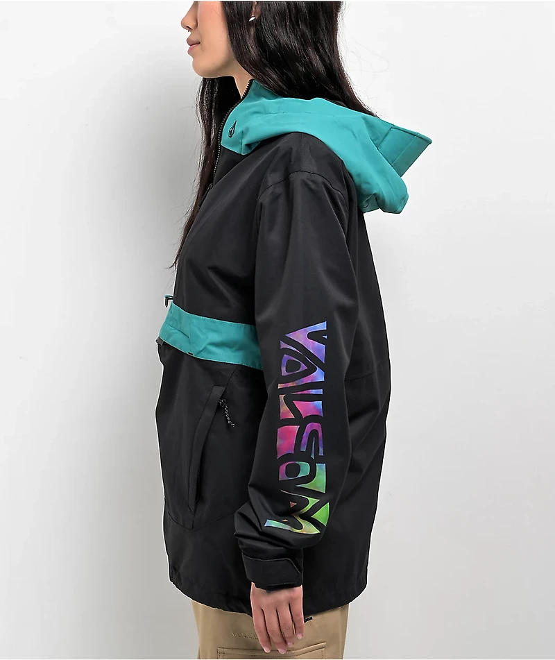 Volcom Ashfield Black & Blue 10K Anorak Snowboard Jacket