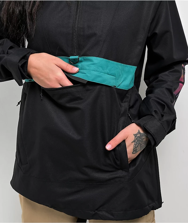 Volcom Ashfield Black & Blue 10K Anorak Snowboard Jacket