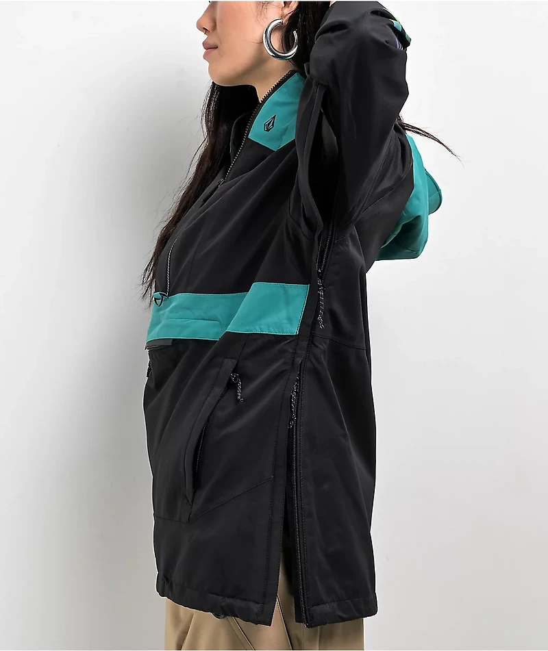 Volcom Ashfield Black & Blue 10K Anorak Snowboard Jacket