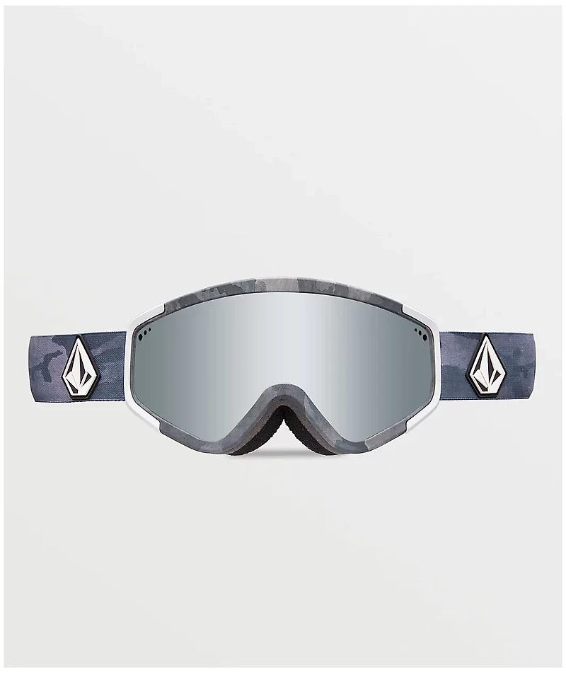 Volcom Attunga Cloudwash Camo & Silver Chrome Snowboard Goggles