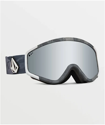 Volcom Attunga Cloudwash Camo & Silver Chrome Snowboard Goggles