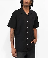 Volcom Baracostone Black Short Sleeve Button Up Shirt