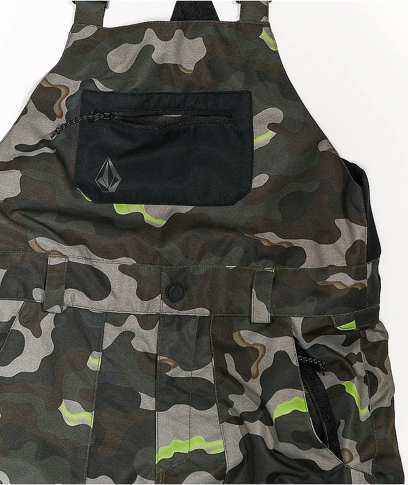 Volcom Barkley Camo 10K Bib Snowboard Pants Kids