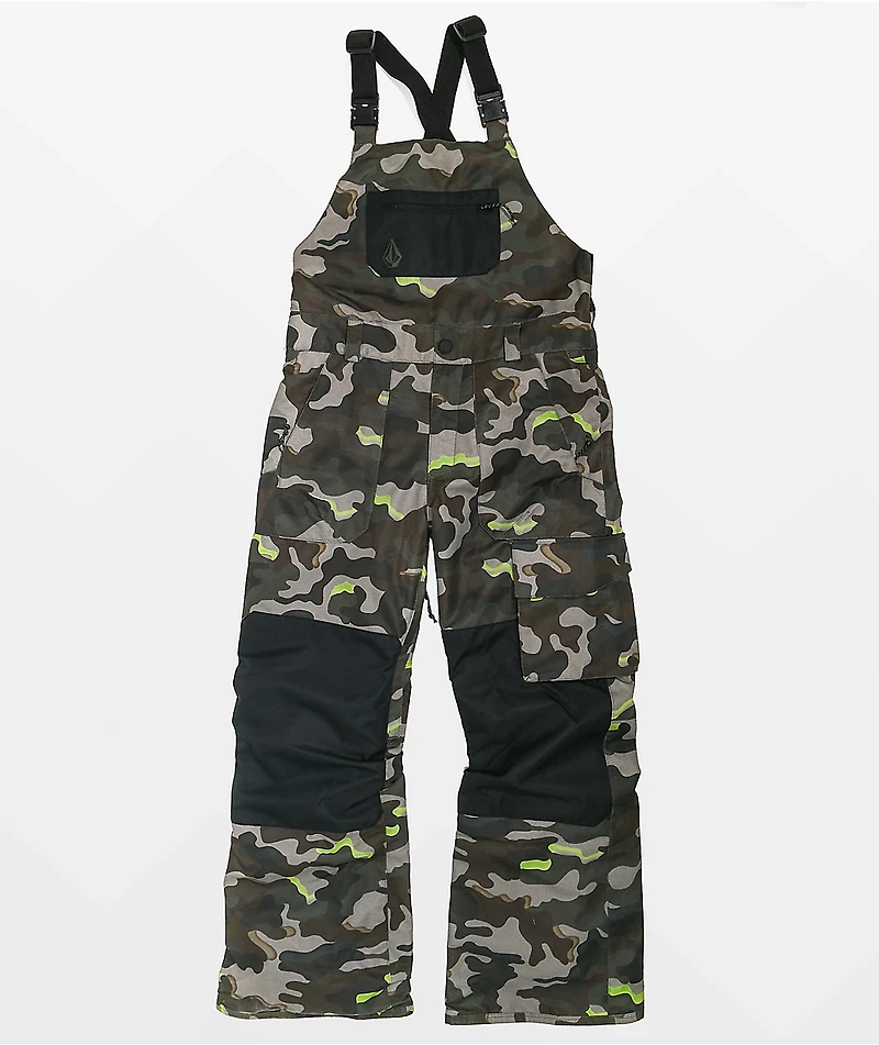 Volcom Barkley Camo 10K Bib Snowboard Pants Kids