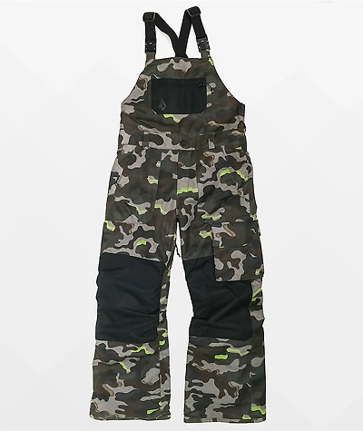 Volcom Barkley Camo 10K Bib Snowboard Pants Kids