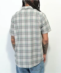 Volcom Benson Grey Plaid Short Sleeve Button Up Shirt