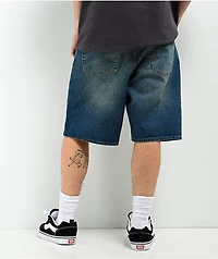 Volcom Billow Oliver Mid Blue Denim Shorts