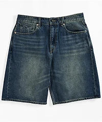 Volcom Billow Oliver Mid Blue Denim Shorts
