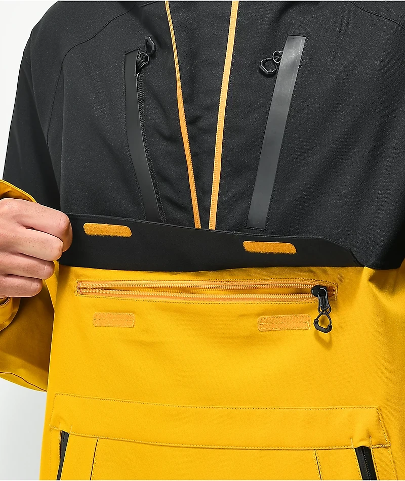 Volcom Brighton Gold & Black 15K Anorak Snowboard Jacket