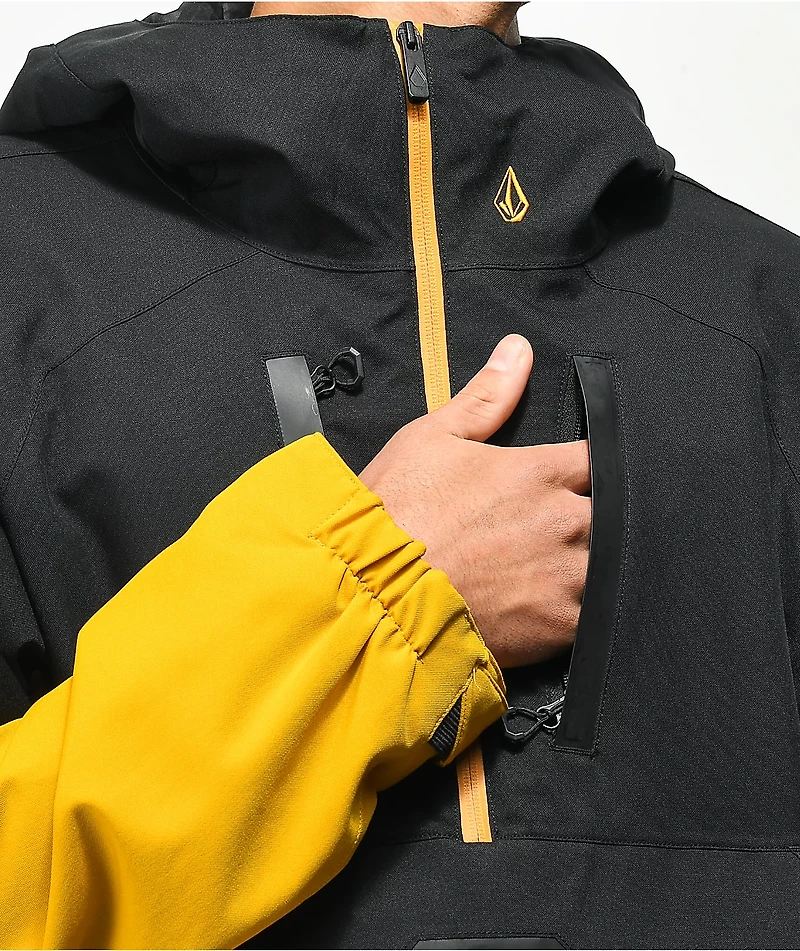Volcom Brighton Gold & Black 15K Anorak Snowboard Jacket