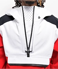 Volcom Brighton Red & White Anorak 15k Snowboard Jacket