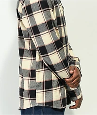 Volcom Caden White & Black Plaid Flannel Shirt