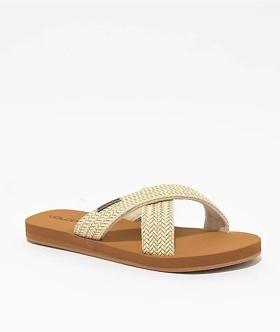 Volcom Double Cross Cream Sandals